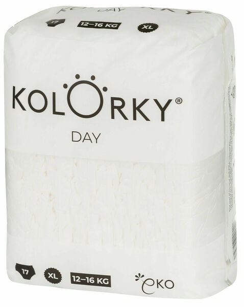 Kolorky DAY NATURE - XL (12-16 kg) jednorázové eko plenky 17ks porovnat ceny