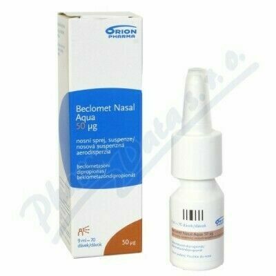 Beclomet Nasal Aqua 50μg nosní sprej suspenze 9ml/70 dávek porovnat ceny