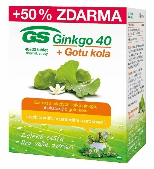 GS Ginkgo 40 + Gotu kola 40+20 tablet porovnat ceny