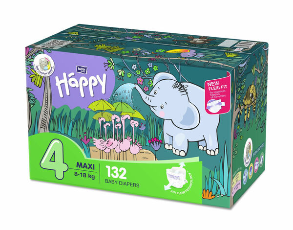 Bella Baby Happy Maxi 8-18 kg dětské plenky box 2x66 ks porovnat ceny