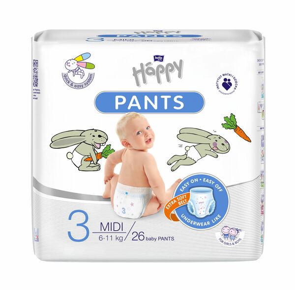 Bella Happy Pants Midi 6-11 kg 26ks porovnat ceny