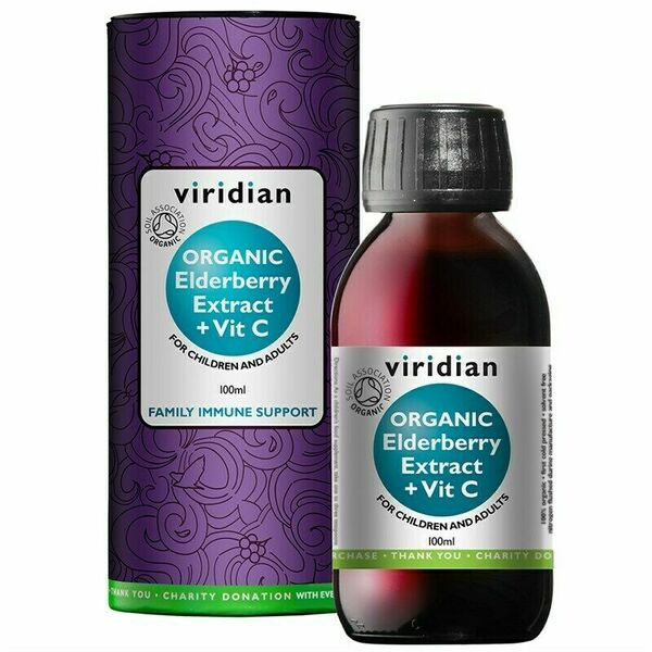 Viridian Elderberry Extract + Vitamin C 100ml Organic porovnat ceny