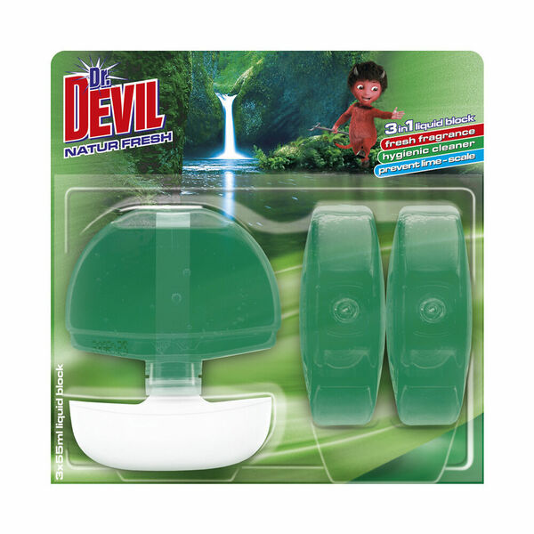 DR DEVIL Tekutý WC blok 3v1 Natur Fresh 3 x 55 ml porovnat ceny