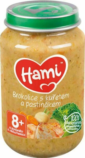 Hami příkrm Brokolice s kuřetem a pastinákem od uk. 8. měsíce 200g porovnat ceny
