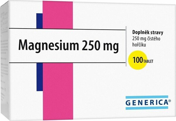 Generica Magnesium 250mg 100 tablet porovnat ceny