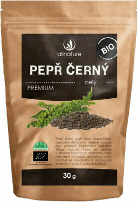 Allnature Pepř černý celý BIO 30g porovnat ceny
