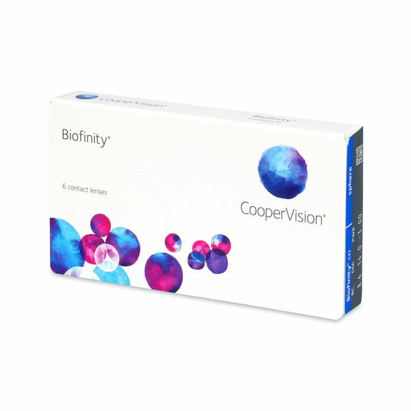 COOPERVISION Biofinity 6 čoček, Počet dioptrií: -0,50, Počet kusů v balení: 6 ks, Průměr: 14,0, Zakřivení: 8,6 porovnání ceny
