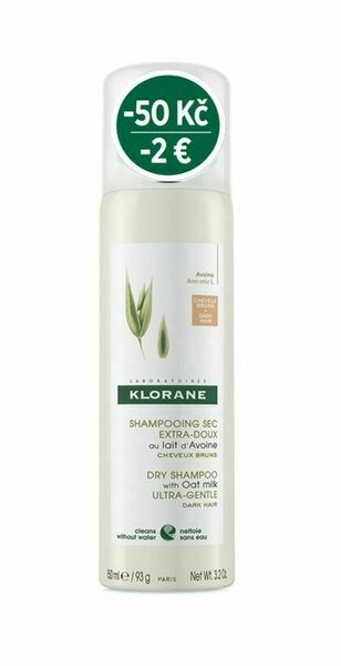 KLORANE Suchý šampon s ovesným mlékem pro tmavé vlasy 150 ml porovnat ceny