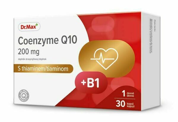 Dr.Max Coenzyme Q10 200 mg s thiaminem 30 kapslí porovnat ceny