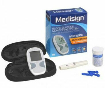 Meditest  Glukometr Medisign MM1000 +10test.proužků+10lancet porovnat ceny