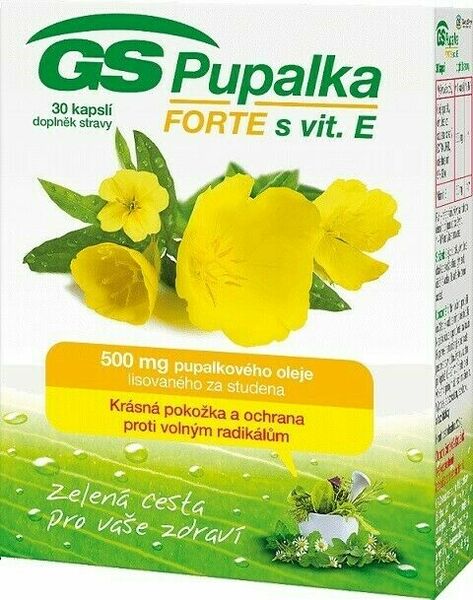 GS Pupalka Forte s vitaminem E 30 kapslí porovnat ceny