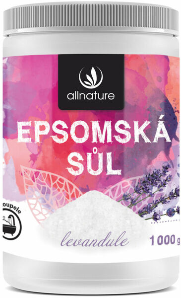Allnature Epsomská sůl Levandule 1000g porovnat ceny