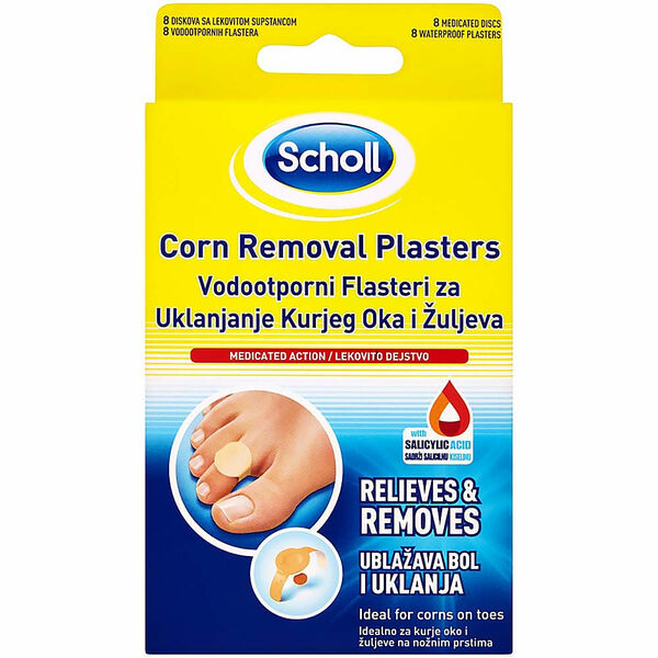 Scholl Náplasti na odstranění kuřího oka 8+8 ks porovnání ceny