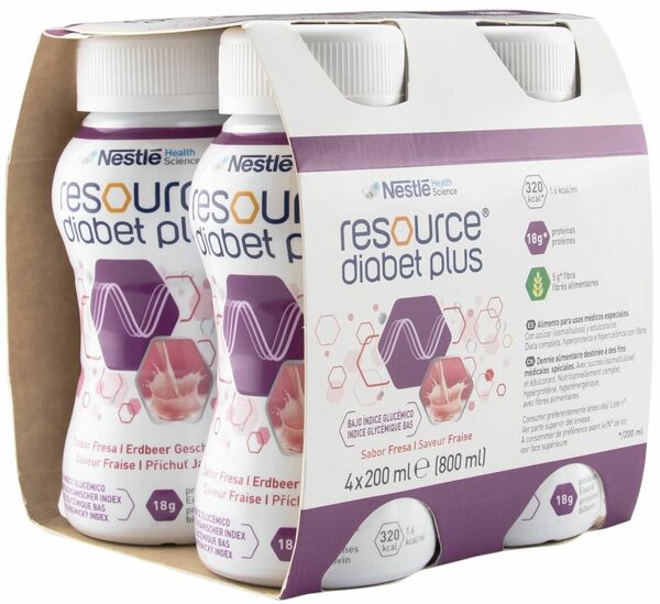 Resource Diabet Plus Jahoda 4x200ml porovnat ceny