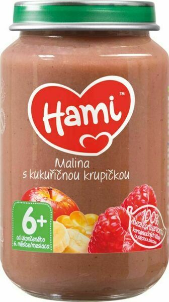 Hami přesnídávka Malina s kukuřičnou krupičkou od uk. 6. měsíce 190g porovnat ceny