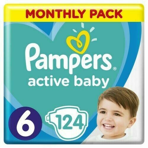 Pampers Active Baby Pleny 6 15+ kg Monthly Pack 124 ks porovnat ceny