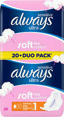 Always vložky Ultra Sensitive Normal Duo 20ks porovnat ceny