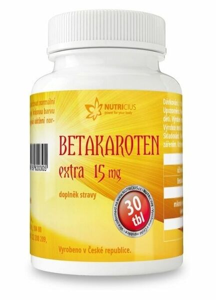 Nutricius Betakaroten EXTRA 15mg 30 tablet porovnat ceny