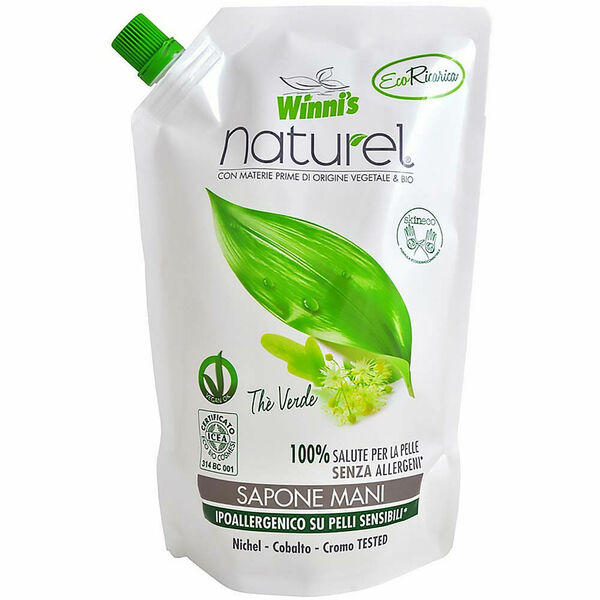 WINNI´S NATUREL Sapone Mani Thé Verde Ecoricarica – hypoalergenní mýdlo na ruce 500 ml porovnat ceny