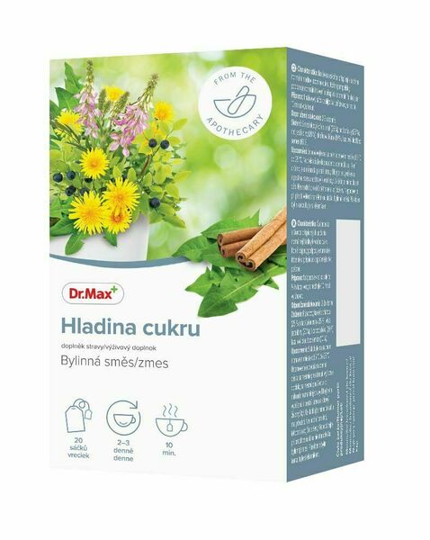Dr.Max Hladina cukru bylinná směs 20x1,5 g porovnání ceny