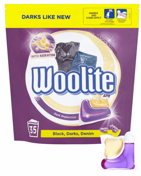 Woolite dual caps Dark Keratin XL 35ks porovnat ceny