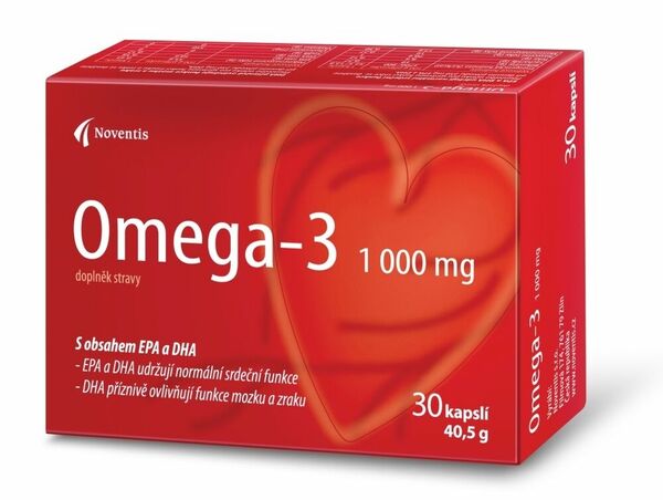 Noventis  Omega- 3 1000mg pro zdravé srdce a cévy 30 kapslí porovnat ceny