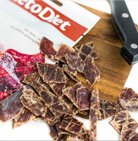 KetoDiet Sušené maso hovězí jerky 3porce porovnat ceny