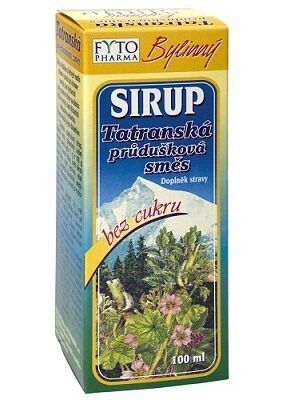 Fytopharma Tatranská průdušková směs Bylinný sirup bez cukru 100ml porovnat ceny