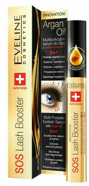 Eveline Cosmetics  Eveline SOS Lash Booster - Sérum na řasy 5v1 s arganovým olejem 10ml porovnat ceny