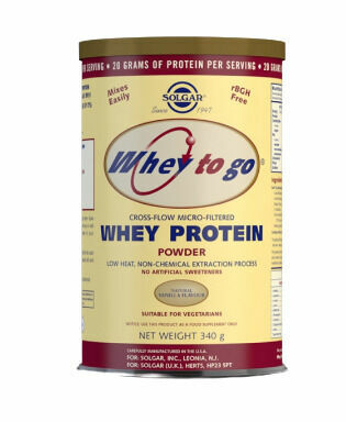 Solgar Whey To Go Syrovátkový proteinový prášek s přírodní vanilkovou příchutí 340g porovnat ceny