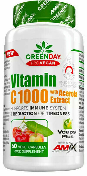 Amix ProVegan Vitamin C 1000 s extraktem z aceroly 60 kapslí porovnat ceny