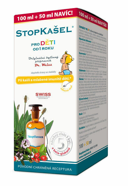 Dr.Weiss  STOPKAŠEL sirup Dr. Weiss PRO DĚTI 100+50ml NAVÍC porovnat ceny