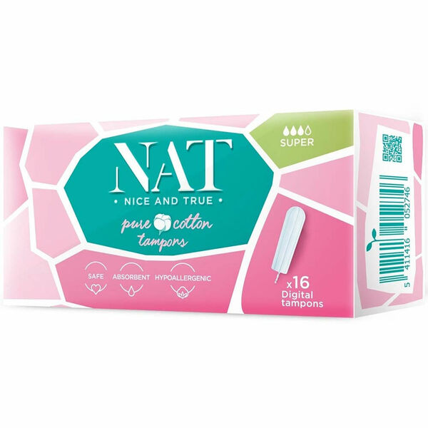 NAT nice & true Tampony z organické bavlny – super 16 ks porovnat ceny