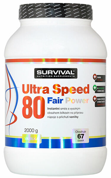 Survival Nutrition Ultra Speed 80 Fair Power vanilka 2000g porovnat ceny
