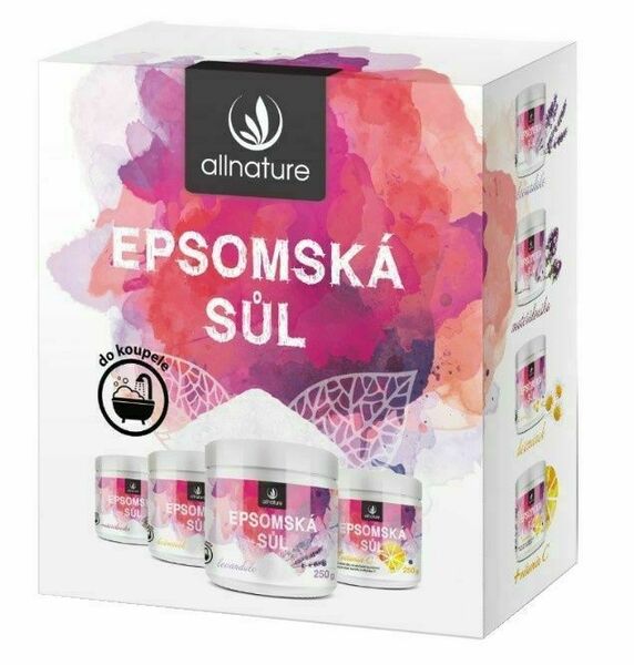 Allnature Epsomská sůl dárkové balení 4x250 g porovnat ceny