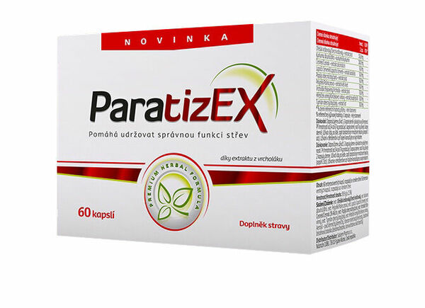 ParatizEX na správnou funkci střev 60 kapslí porovnat ceny