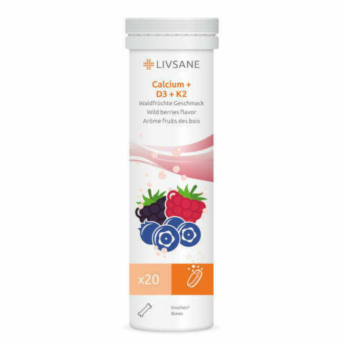 LIVSANE Šumivé tablety Vápník + Vitamin D3+K2 20ks porovnat ceny