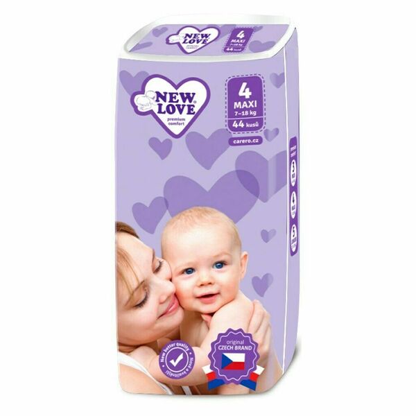 Dětské jednorázové pleny New Love 4 MAXI 7-18 kg 44 ks porovnat ceny
