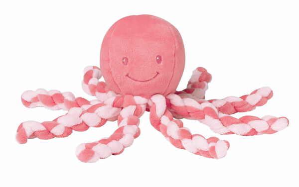 Nattou  První hračka miminka chobotnička PIU PIU Lapidou pink coral 0m + porovnat ceny