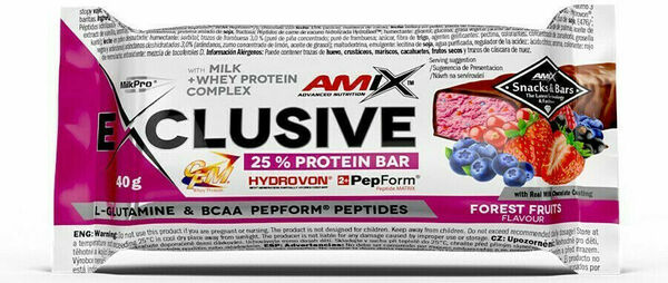 AMIX Exclusive Protein Bar, Lesní ovoce, 40g porovnat ceny