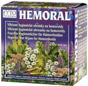 Fytopharma Hemoral vlhčené hygienické ubrousky na hemoroidy 20ks porovnat ceny