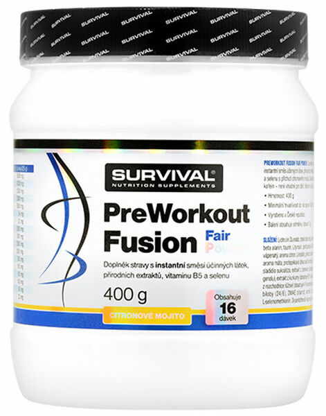 Survival Nutrition PreWorkout Fusion Fair Power citronové mojito 400g porovnat ceny