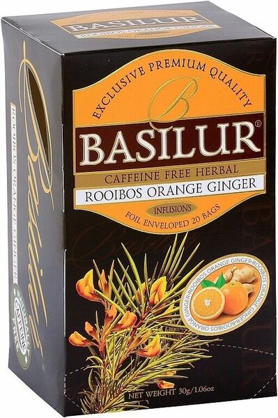 BASILUR Rooibos Orange Ginger 20x1,5g porovnat ceny