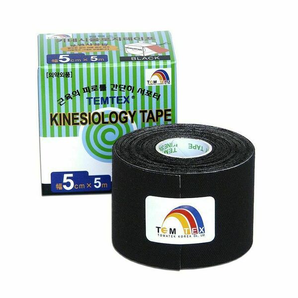TEMTEX Kinesio tape 5 cm x 5 m tejpovací páska černá porovnat ceny