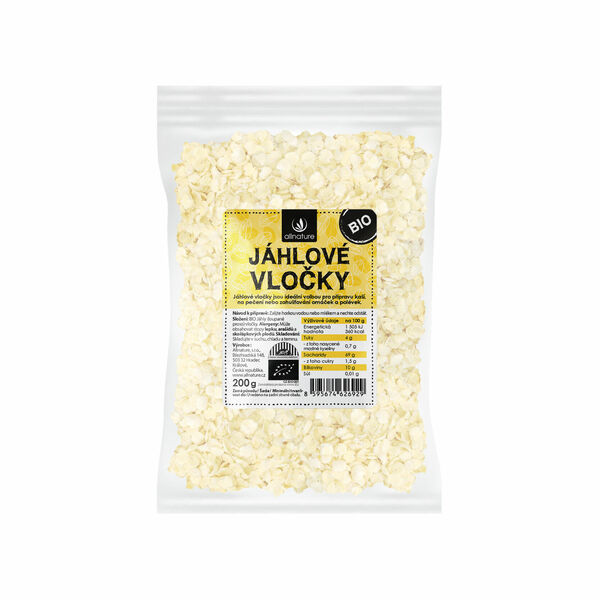 Allnature Jáhlové vločky BIO 200g porovnat ceny