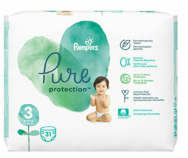 Pampers Pure protection S3 31ks porovnat ceny