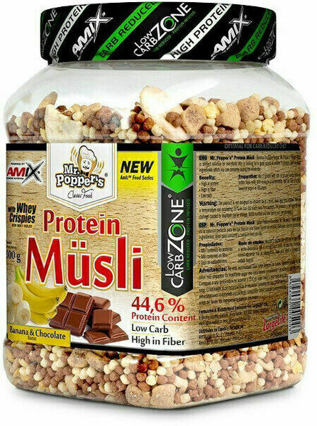 AMIX Mr. Popper ´s Protein Müsli, Banán-čokoláda, 500g porovnat ceny