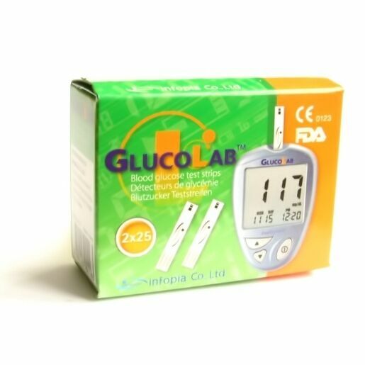 Test.proužky pro glukometr GlucoLab 50ks porovnat ceny