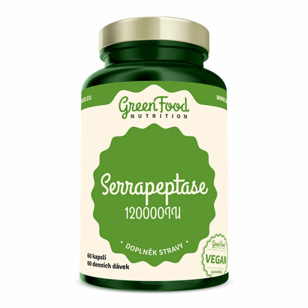 GREENFOOD NUTRITION Serrapeptase 120000IU 60 kapslí porovnat ceny