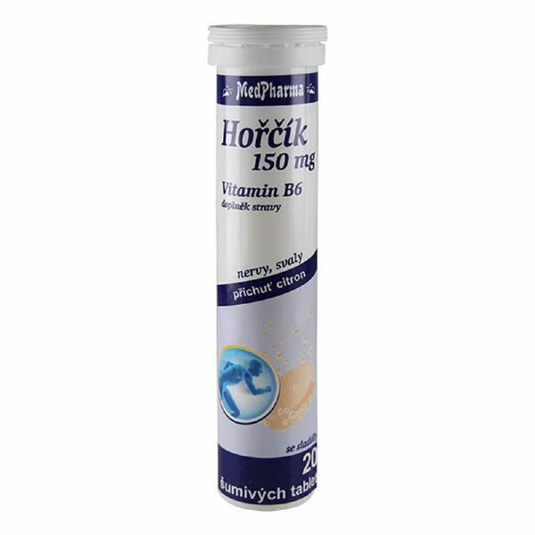 MedPharma Hořčík 150 mg + vitamin B 6 tbl. eff. 20 porovnat ceny